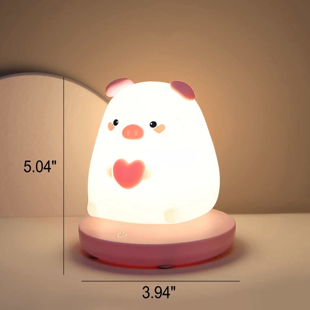 Silicone Animal Night Light for Kids – Soft LED Bedside Lamp, Rechargeable Glow Light for Nursery, Bedroom & Living Room Decor | Thomler