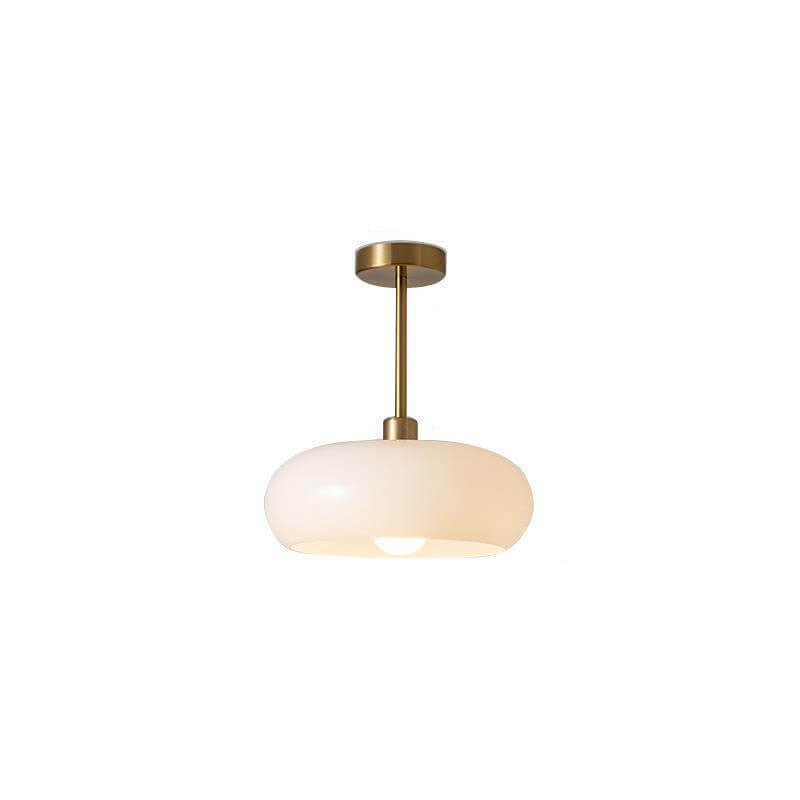Spherical Glass Ceiling Fixture with Metallic Finish – Contemporary Single-Bulb Lighting for Living Room, Bedroom & Entryway | Thomler