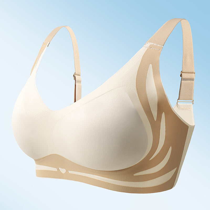 Wireless Push-Up Bra with Posture Support & Cushioned Straps for Women | Seamless Comfort Everyday Bra | Wide Coverage Back Smoothing | Thomler