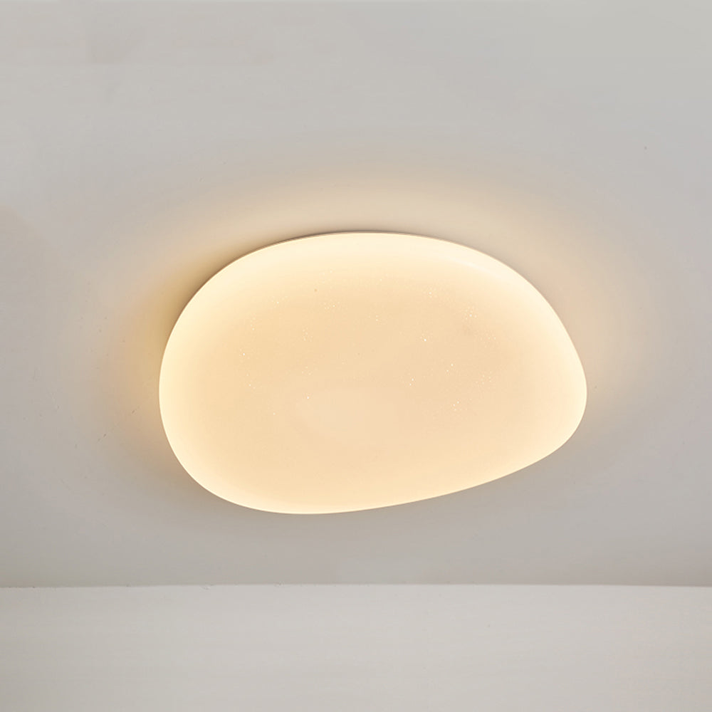 Contemporary Pebble LED Flush Mount Ceiling Light with Tri-Color Feature for Bedrooms & Living Rooms | Thomler