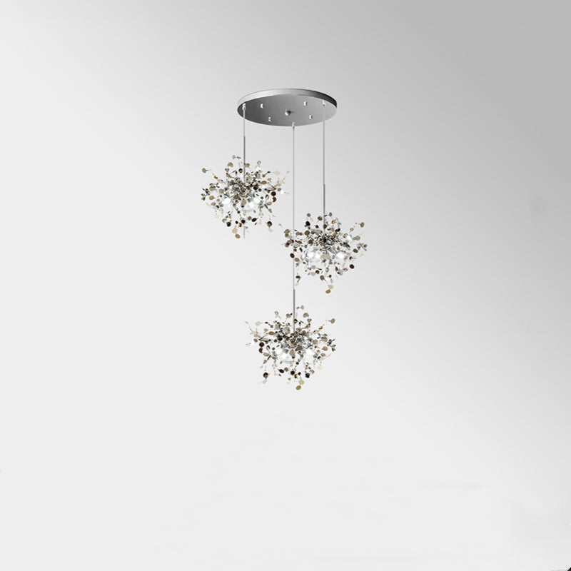 Pendant Light Metal Sputnik Adjustable Chain Gold Silver Dining Room Living Room Chandelier LED G9 Ceiling Fixture | Thomler