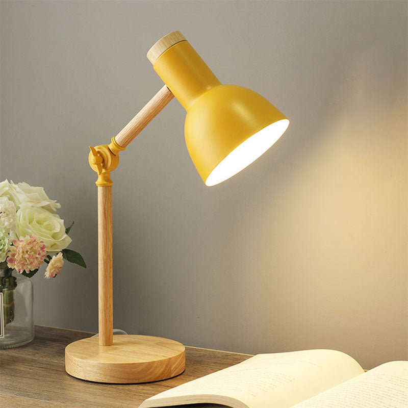 Nordic Wood & Metal Desk Lamp – Modern Minimalist Task Light for Home Office & Study – E26 Socket, Adjustable Reading Light – 5 Stylish | Thomler