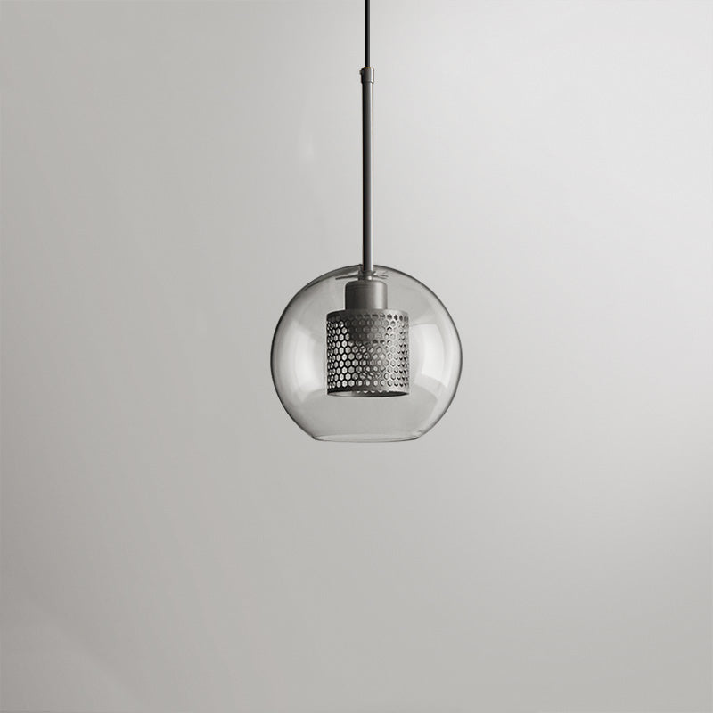 Modern Hanging Ceiling Fixture with Clear Glass Shade & Brass Hardware for Kitchen Island, Dining Room | Thomler