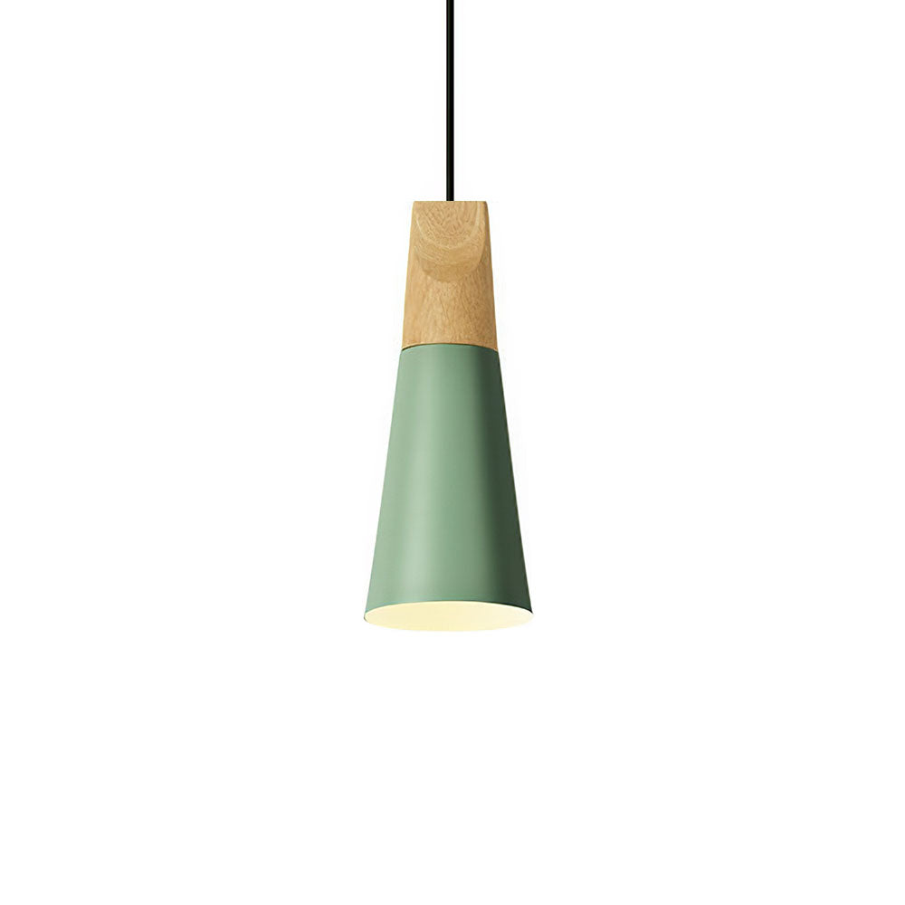 Pendant Light Wood Aluminium E27 Grey Dining Room Kitchen Island Hanging Ceiling Lamp Scandinavian Modern | Thomler