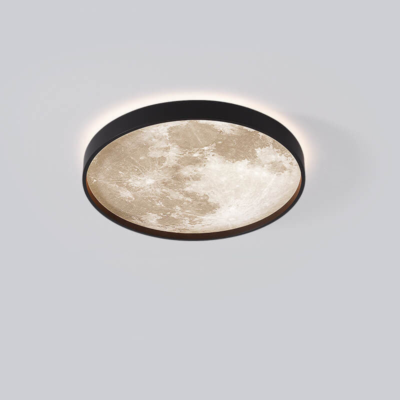 LED Flush Mount Ceiling Fixture with Remote Control - Acrylic Disc Overhead Panel for Bedroom, Kitchen, Hallway | Thomler