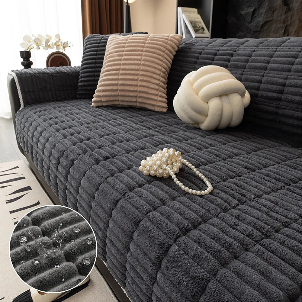 Quilted Furniture Protector with Moisture Barrier Non-Skid Backing for Couch Loveseat Chair Pet-Friendly Machine Washable Soft Flannel | Thomler