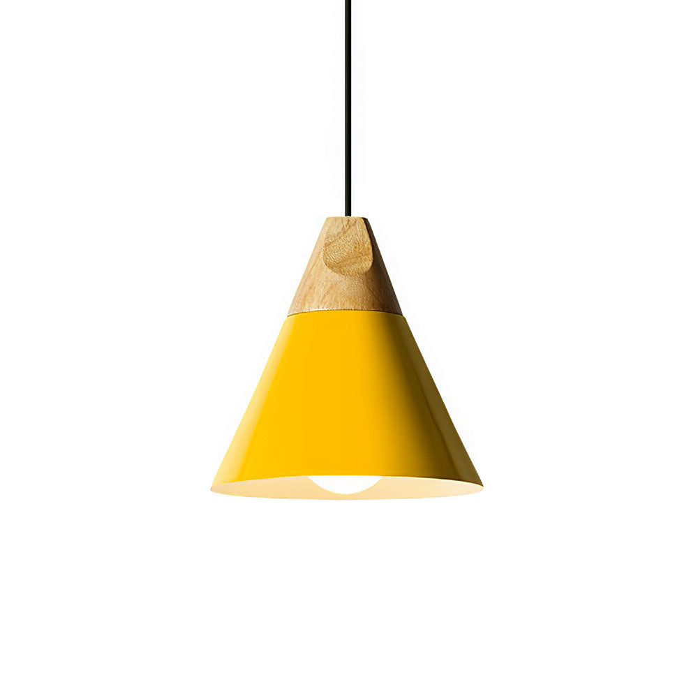 Pendant Light Wood Aluminium E27 Grey Dining Room Kitchen Island Hanging Ceiling Lamp Scandinavian Modern | Thomler