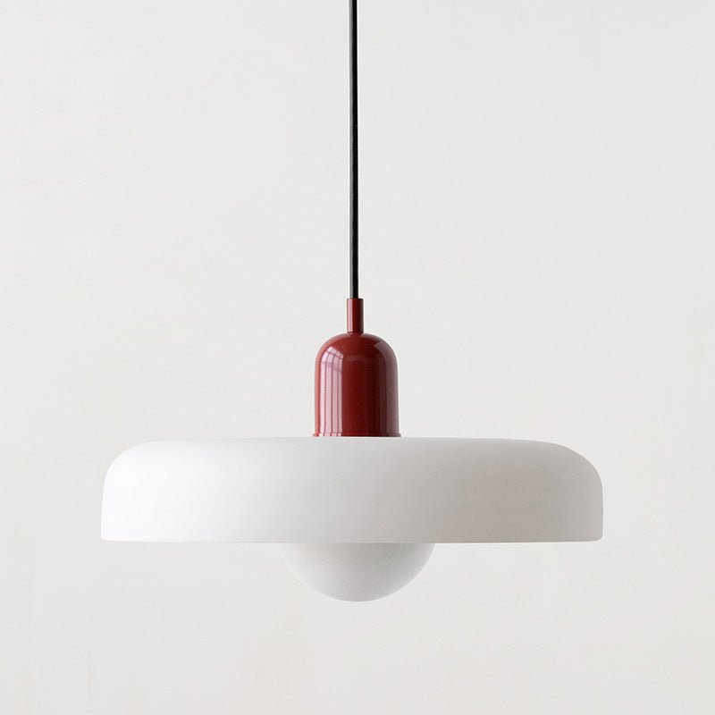 Art Glass Dome Pendant Light Fixture with Adjustable Cord for Kitchen Island Dining Room Bedroom | Modern Round Ceiling Hanging Lamp | Thomler