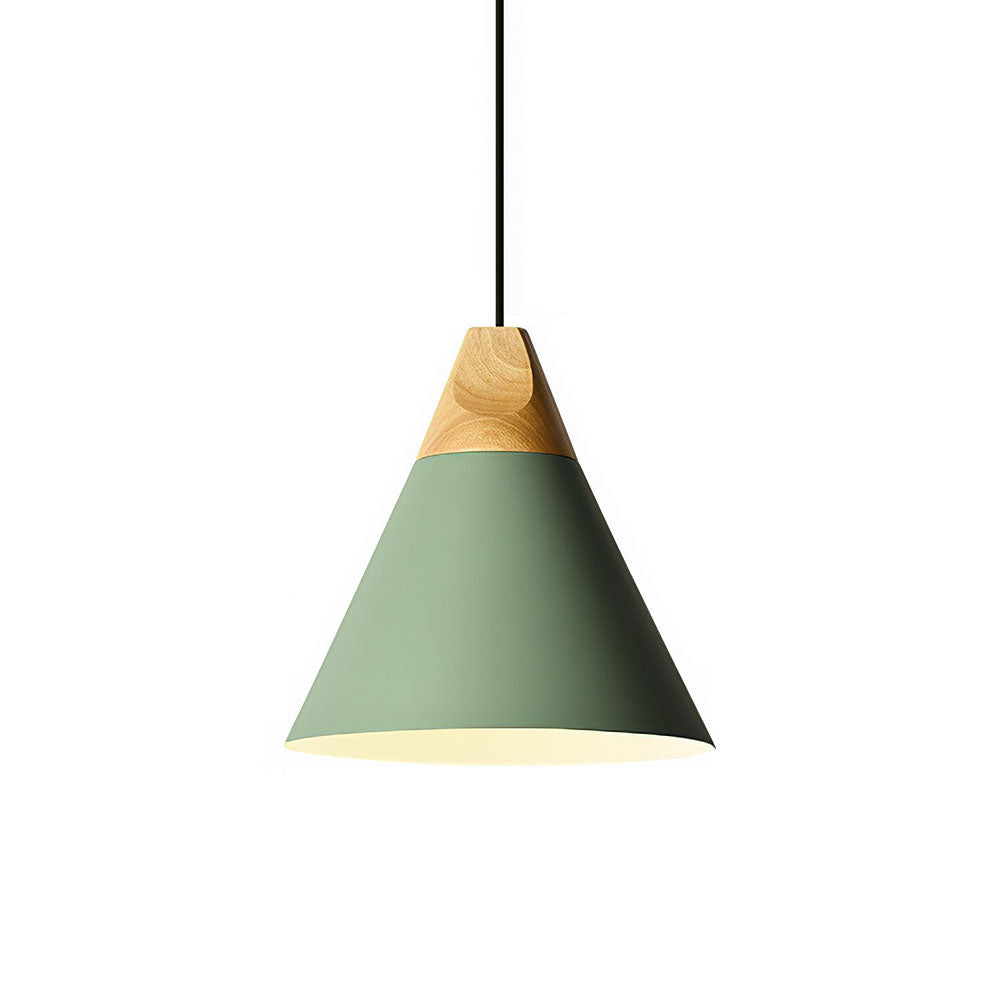 Pendant Light Wood Aluminium E27 Grey Dining Room Kitchen Island Hanging Ceiling Lamp Scandinavian Modern | Thomler