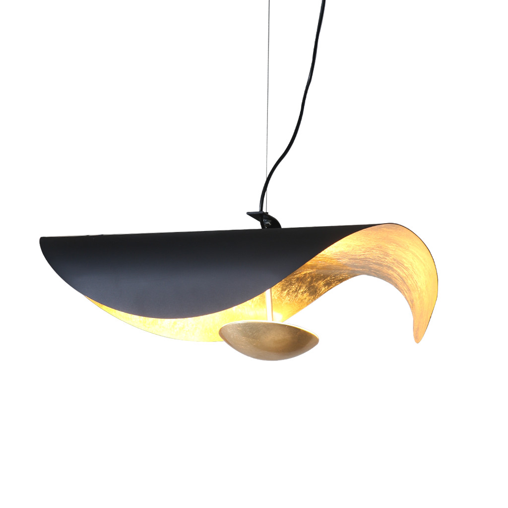 Pendant Light Metal 17W 11 in Black White Living Room Dining Room Bedroom LED Ceiling Lamp | Thomler