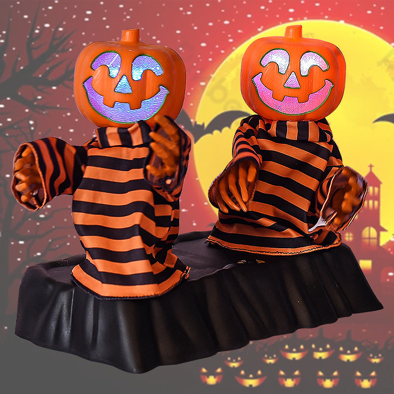 Battery-Powered Dancing Halloween Figures with Music & Color-Changing Eyes – Spooky Singing Decor for Indoor Party Tables | Thomler