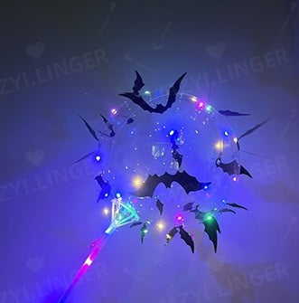 Clear Floating Orbs with Flying Creature Clings for Spooky Season Parties – 5-Pack Accent Decals & Transparent Spheres | Thomler