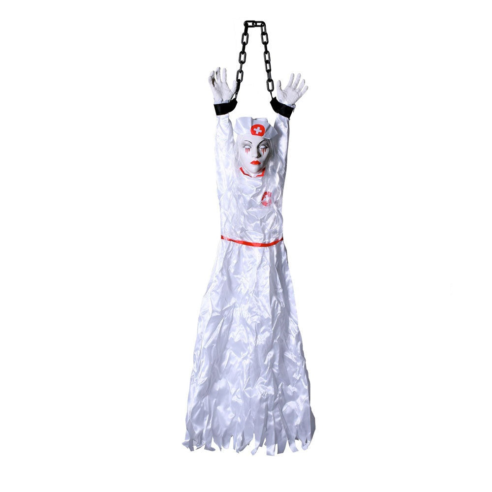 Voice-Activated Suspended Specter Ornament – Halloween Animated Jester Figure with LED Illumination for Indoor & Outdoor Seasonal Displays | Thomler