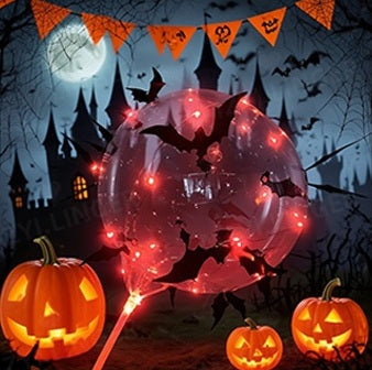 Clear Floating Orbs with Flying Creature Clings for Spooky Season Parties – 5-Pack Accent Decals & Transparent Spheres | Thomler