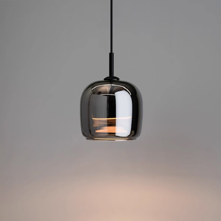 Pendant Light Glass 16.0 cm Black Bedroom Kitchen Island Scandinavian Hanging Ceiling Lamp E27 Modern Nordic Lighting | Thomler