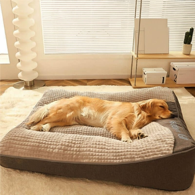 Dog Bed Crystal Velvet 120.0 cm Washable Large Breed Raised Cushion Pet Bed Orthopaedic Sleeping Mat | Thomler