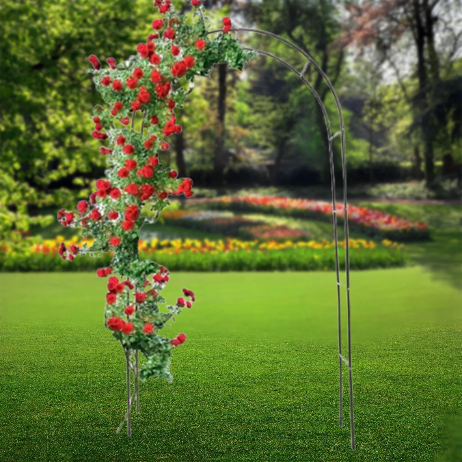 Garden Arch Iron 240.0 cm 94.5" Gothic Rose Climbing Plant Wedding Outdoor Patio Support Frame | Thomler