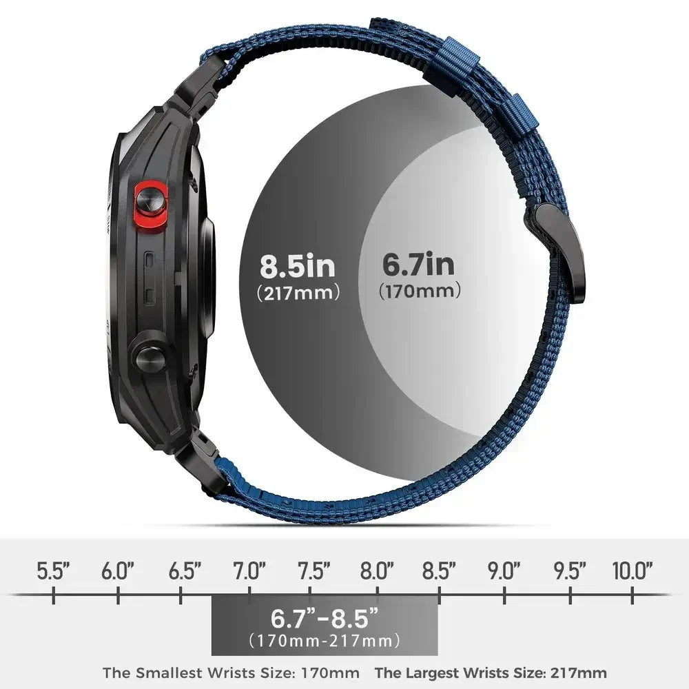 Tactical Woven Smartwatch Strap | Quick-Release Replacement Band for Fitness Tracking | Adjustable Lightweight Nylon Wristband | Thomler