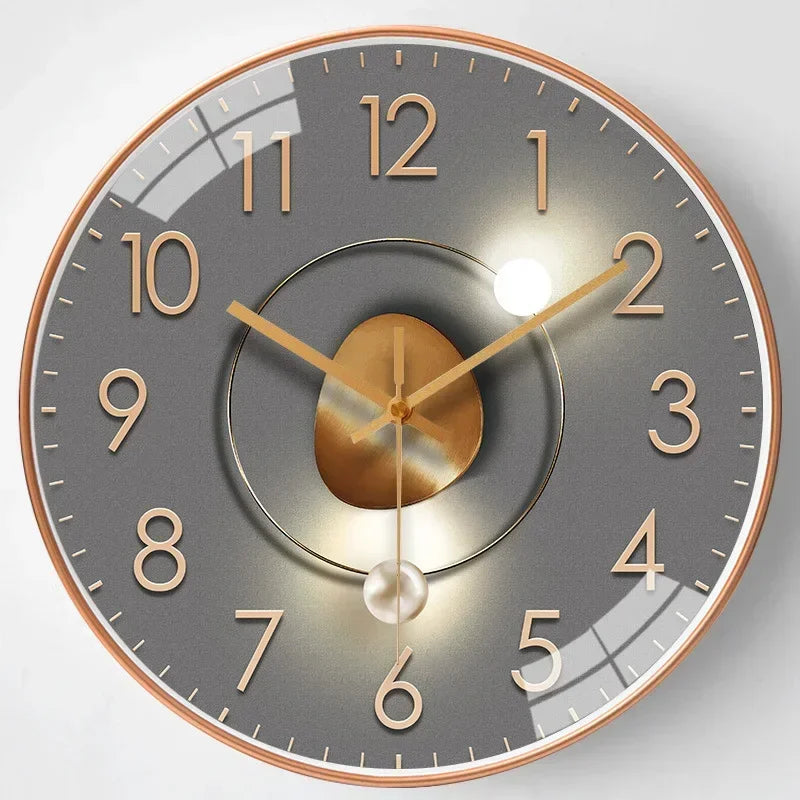 12-Inch Silent Wall Clock Non-Ticking Quartz Movement for Bedroom Office Living Room Modern Round Classic Home Decor Timepiece Battery | Thomler