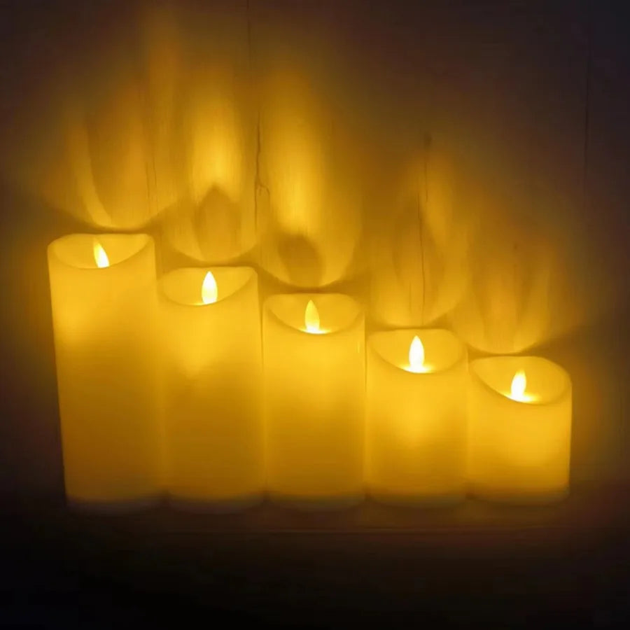Flameless Candle Polypropylene 4 in Relaxation Home Decor LED Flickering Ambiance | Thomler