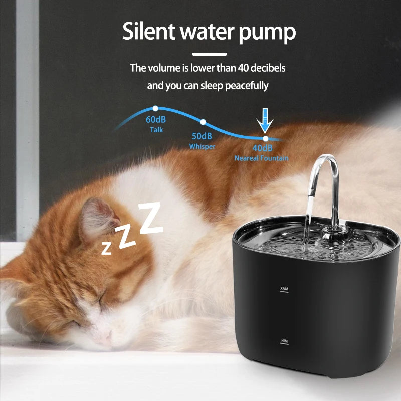 Stainless Steel Spout Pet Drinking Fountain with Filtration System for Cats and Dogs | Thomler