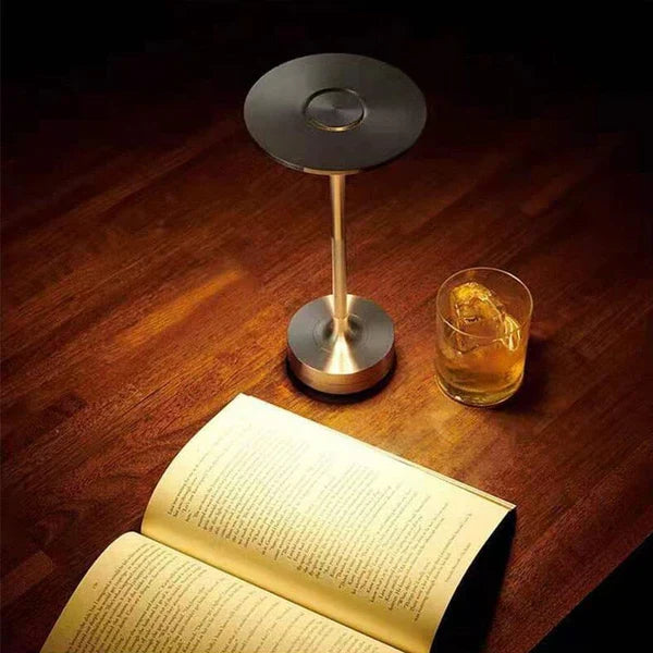 Rechargeable LED Table Lamp Touch Control 4 Brightness Levels Waterproof IP66 Metal Portable Battery Operated for Bedroom Living Room | Thomler