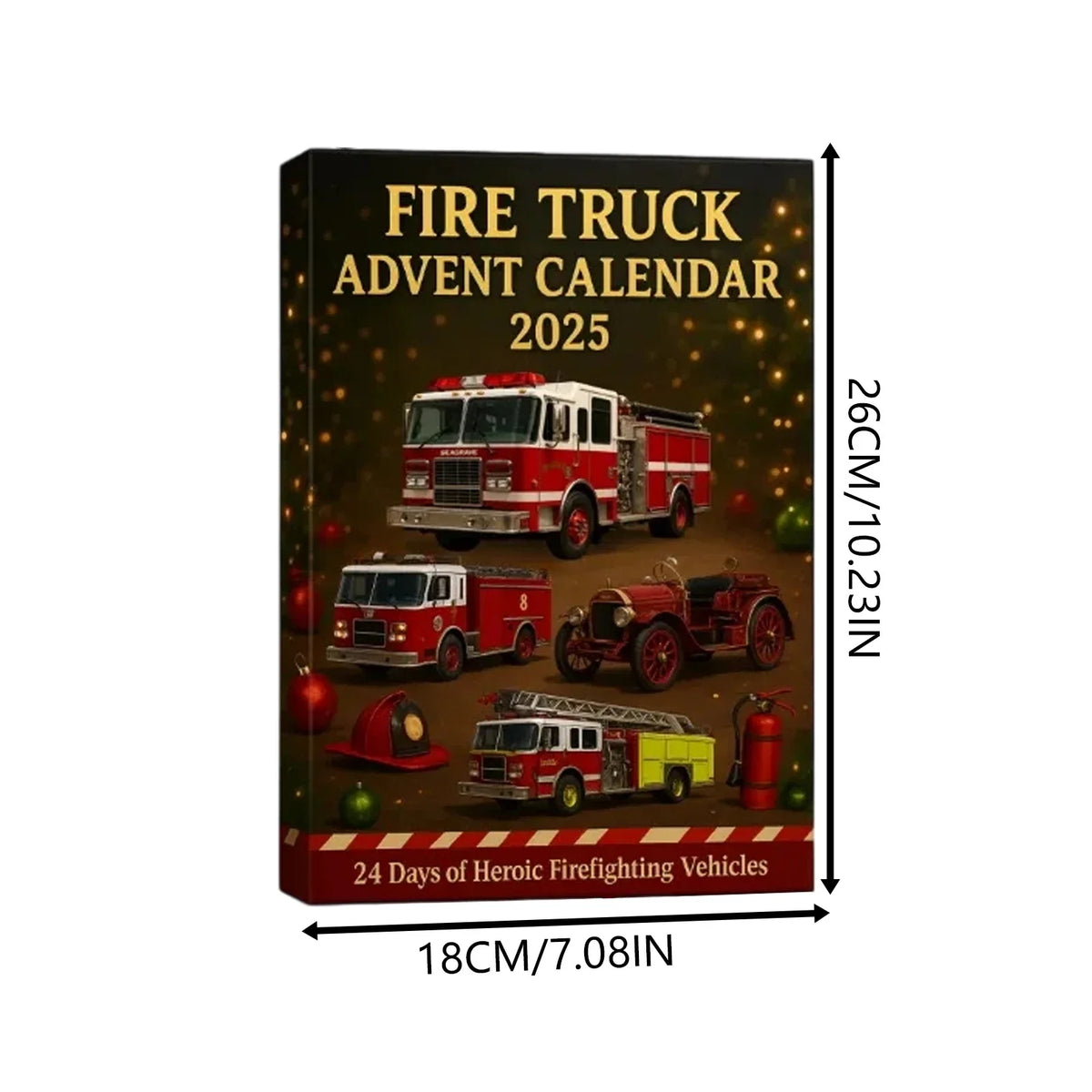 Fire Engine Advent Calendar 2025 – 24-Day Firefighter Toy Countdown for Kids Ages 6+ | Thomler