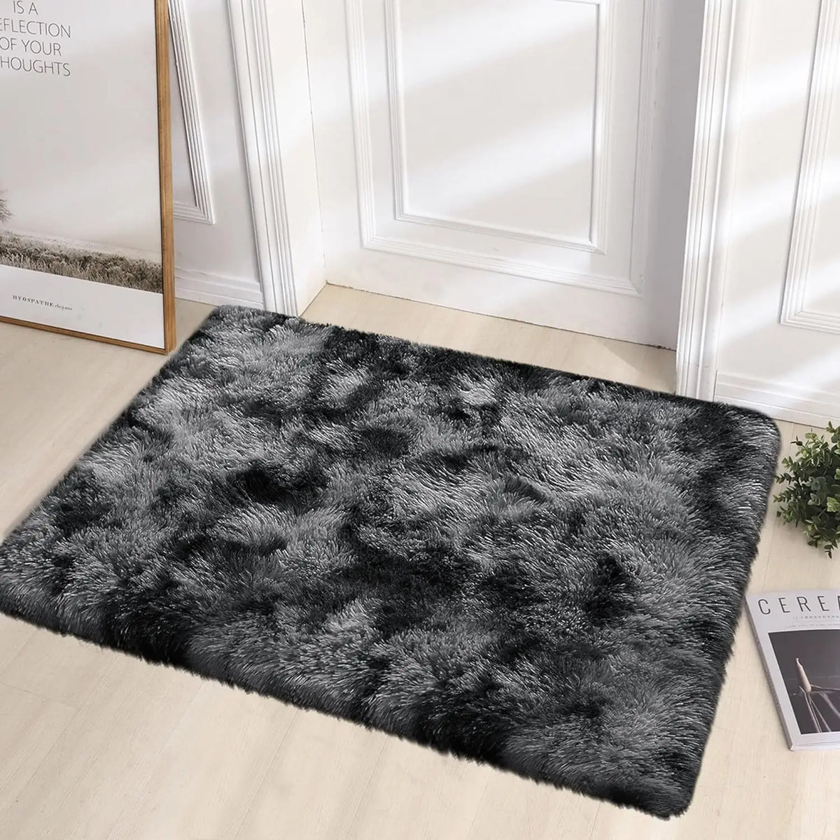 Tie-Dye Area Rug – Plush Non-Slip Machine Washable Floor Mat for Living Room, Bedroom & Playroom – Soft Polyester Carpet with PVC Backing | Thomler