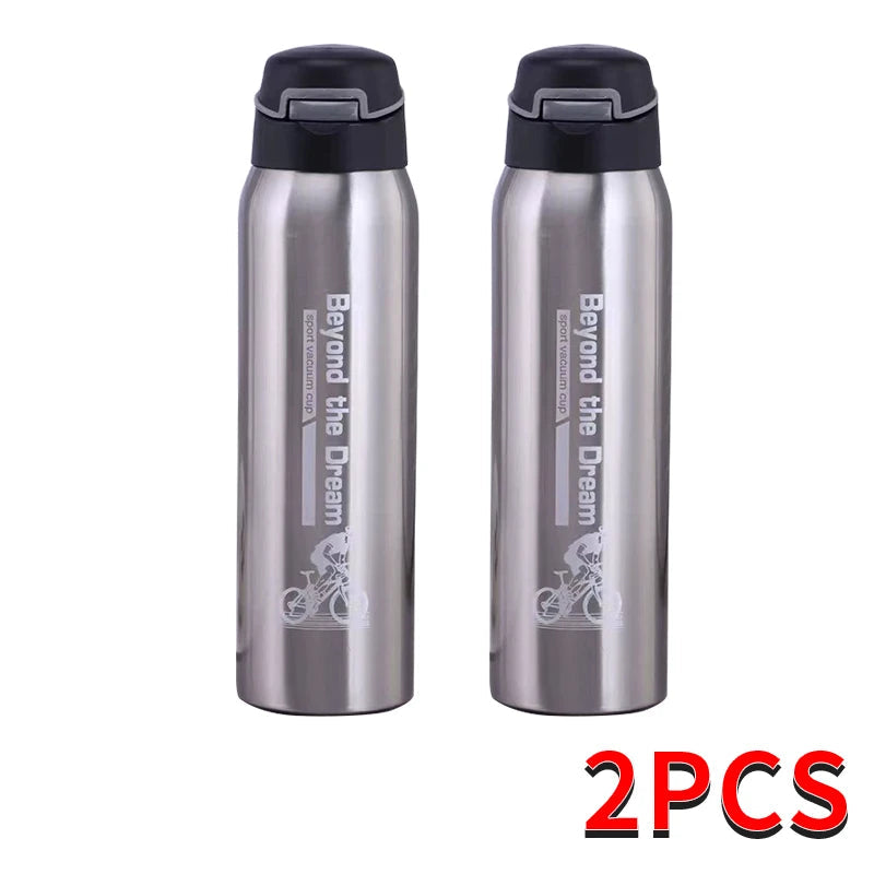 Insulated Stainless Steel Water Bottle with Sport Cap & Carry Loop – 17 oz Double Wall Bike Bottle for Cycling, Commuting & Outdoor Sports | Thomler