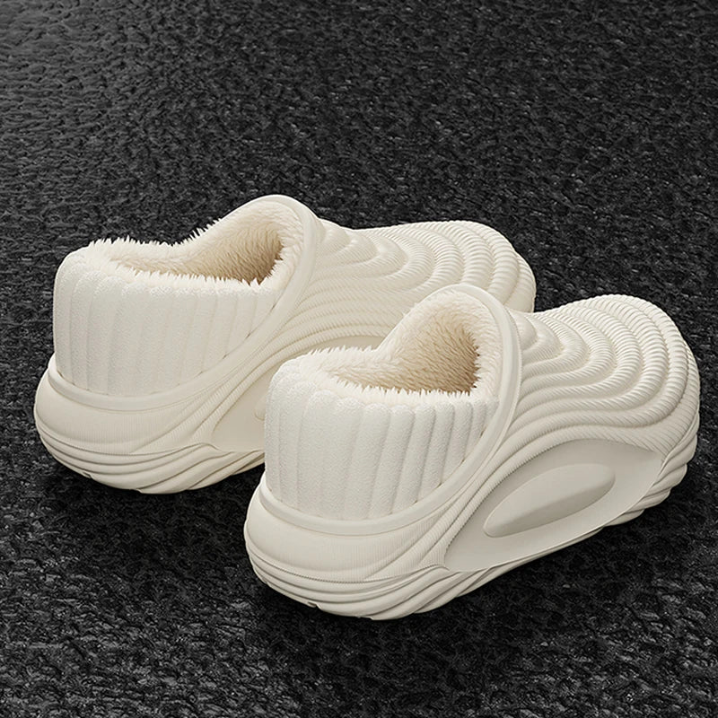 Cozy Fleece-Lined Slippers – Cushioned EVA Sole with Non-Slip Grip for Men & Women | Indoor Winter House Shoes | Thomler