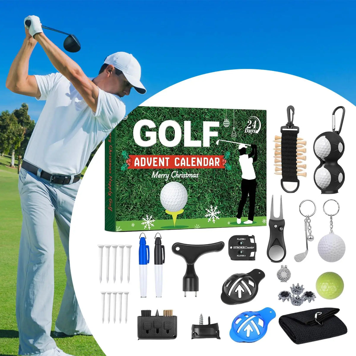 24-Day Golf Accessories Advent Calendar – Tees, Tools & Surprises for Golfers | Thomler