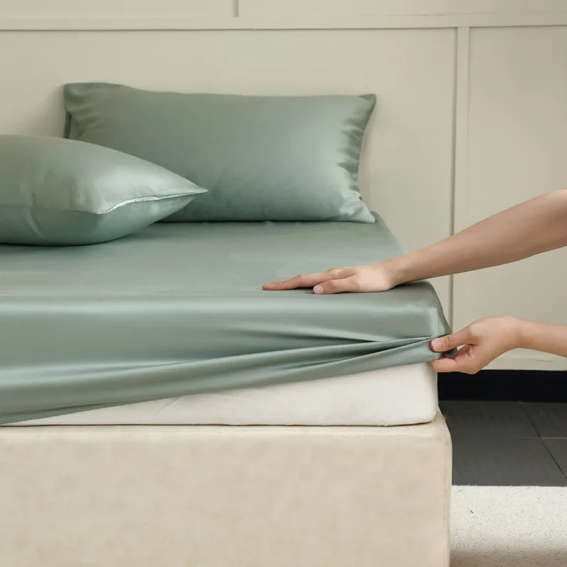 100% Pure Silk Sheet Set – Temperature-Regulating, Gentle on Skin & Hair for All-Season Comfort | Thomler