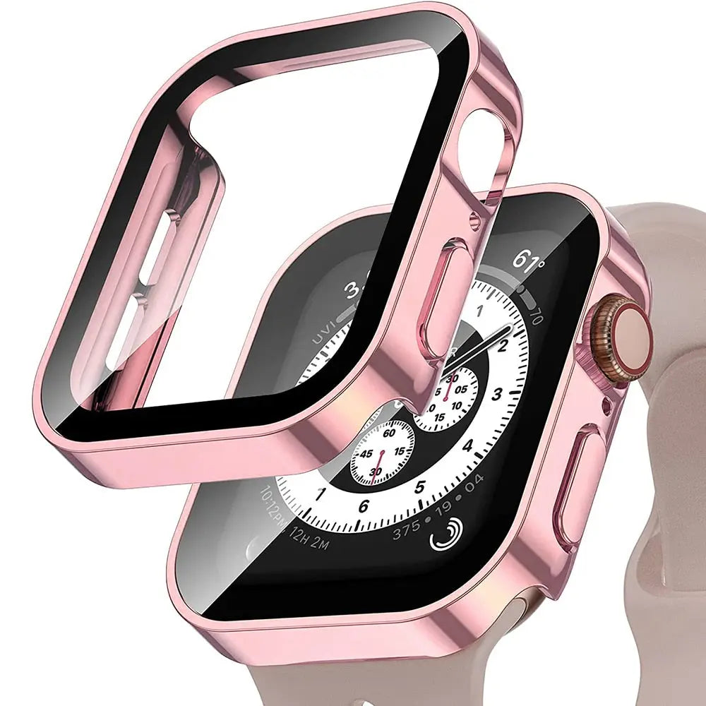 Snap-On Full-Coverage Screen & Body Shield for Apple Watch Series 4-9 – Tempered Glass & PC Armor | Thomler