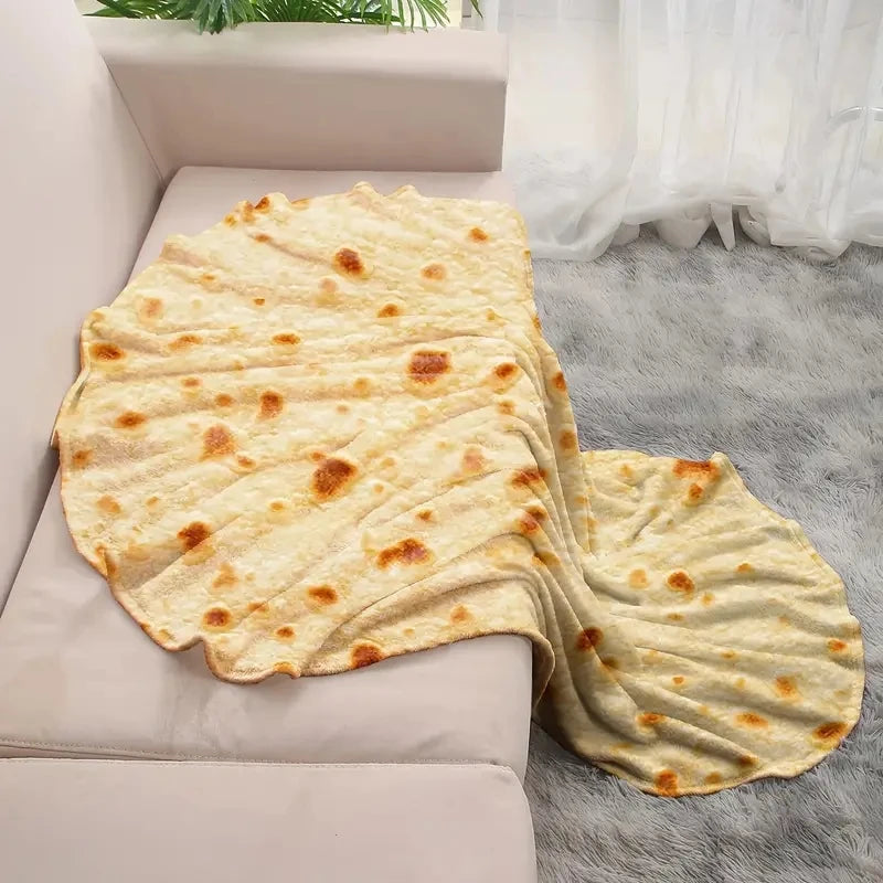 Round Burrito Fleece Throw Blanket – Soft Polyester for Couch, Bed, Travel & Camping | Thomler