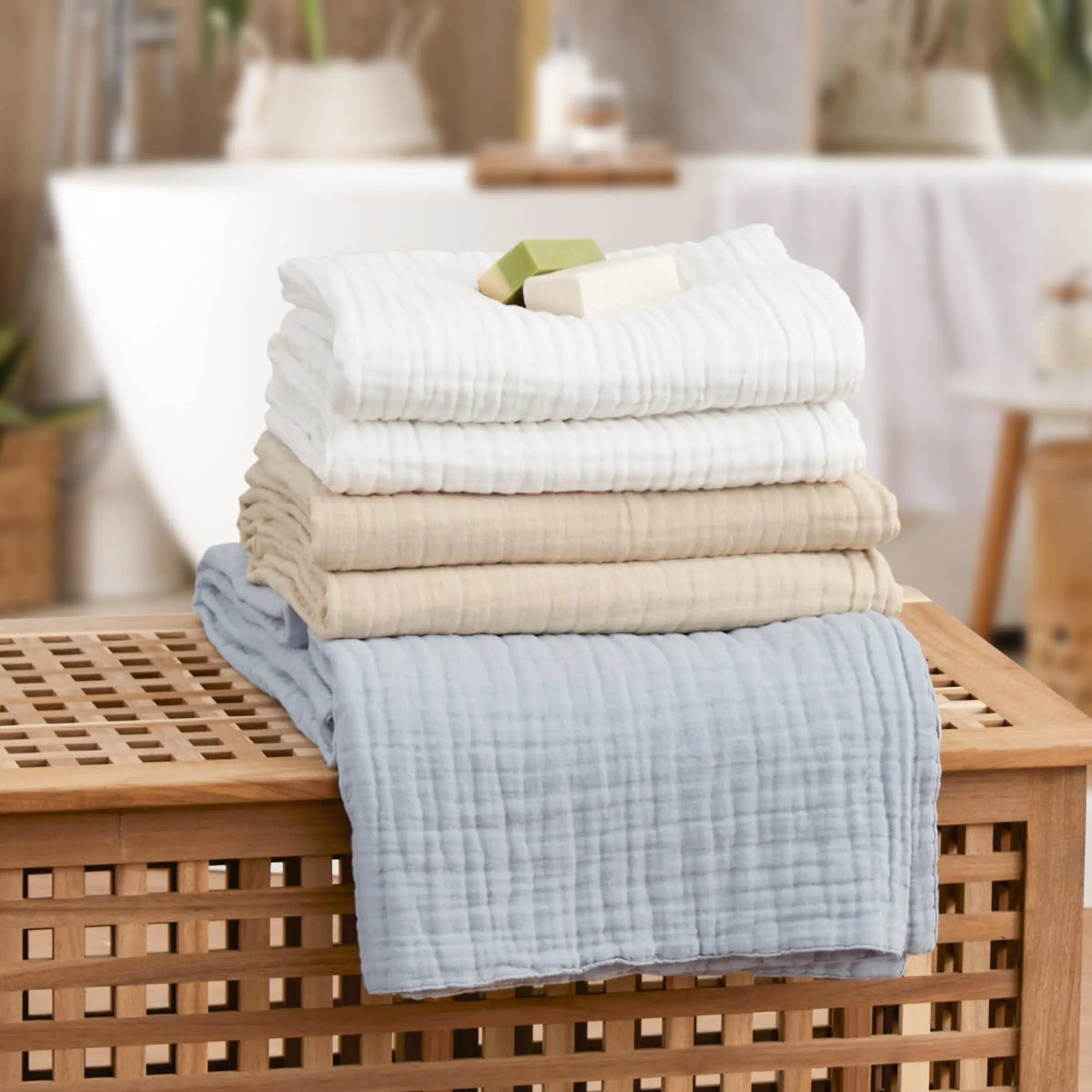Six-Layer Cotton Gauze Throw Blanket for Couch, Bed & Travel – Breathable Year-Round Comfort | Thomler