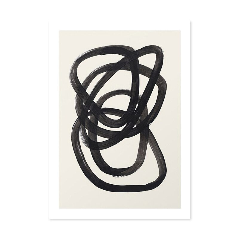 Retro Painterly Statement Art Print on Cotton Canvas | Thomler