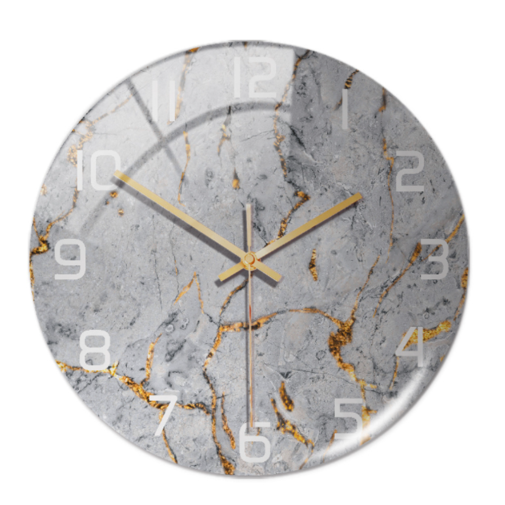 Silent Wall Clock Round Metal Frame Minimalist Quiet Sweep Non-Ticking for Living Room Bedroom Office Home Decor Modern Decorative Timepiece | Thomler