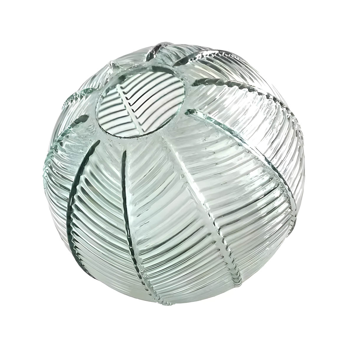 Pendant Light Glass 25.0 cm Green Dining Room Kitchen Island Hanging Ceiling Lamp Ribbed Globe E27 Retro Lighting | Thomler