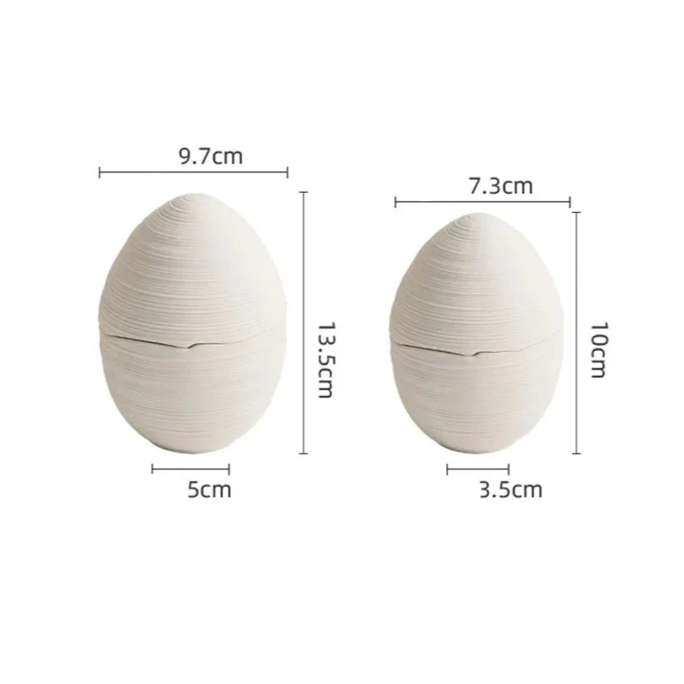 Bowl Ceramic Egg Shape Serving Dining Table Fruit Dessert Soup Minimalist Kitchen Decor Elegant Tableware | Thomler