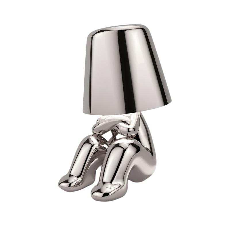 Table Lamp Aluminum LED 8.7 in Rechargeable Warm White Bedroom Nightstand Portable Touch Dimmable Lighting | Thomler
