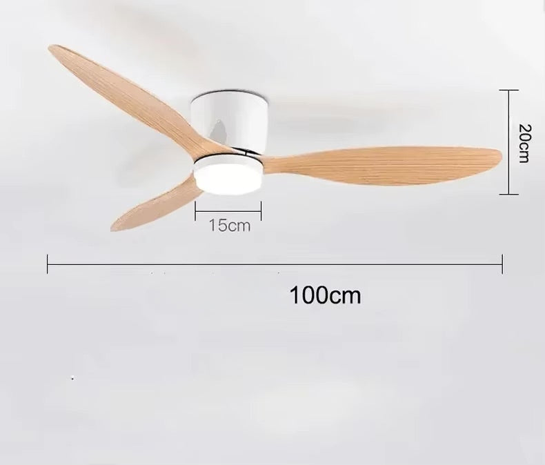 42-Inch Ceiling Fan with Dimmable LED Light & Remote | 3-Speed Reversible Motor for Year-Round Comfort | Thomler