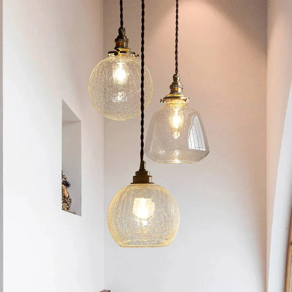 Pendant Light Crystal Glass 15.0 cm Dining Room Living Room Scandinavian Retro Hanging Ceiling Lamp E27 LED Compatible | Thomler