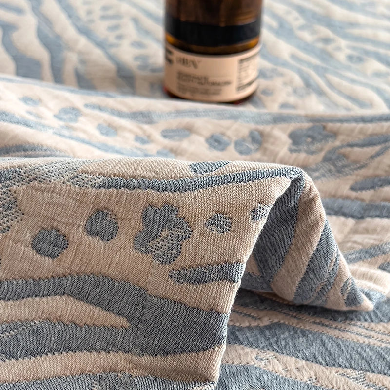 Triple-Layer Breathable Throw Blanket – 100% Pure Cotton Gauze Weave for Couch, Bed & Travel – Year-Round Comfort | Thomler