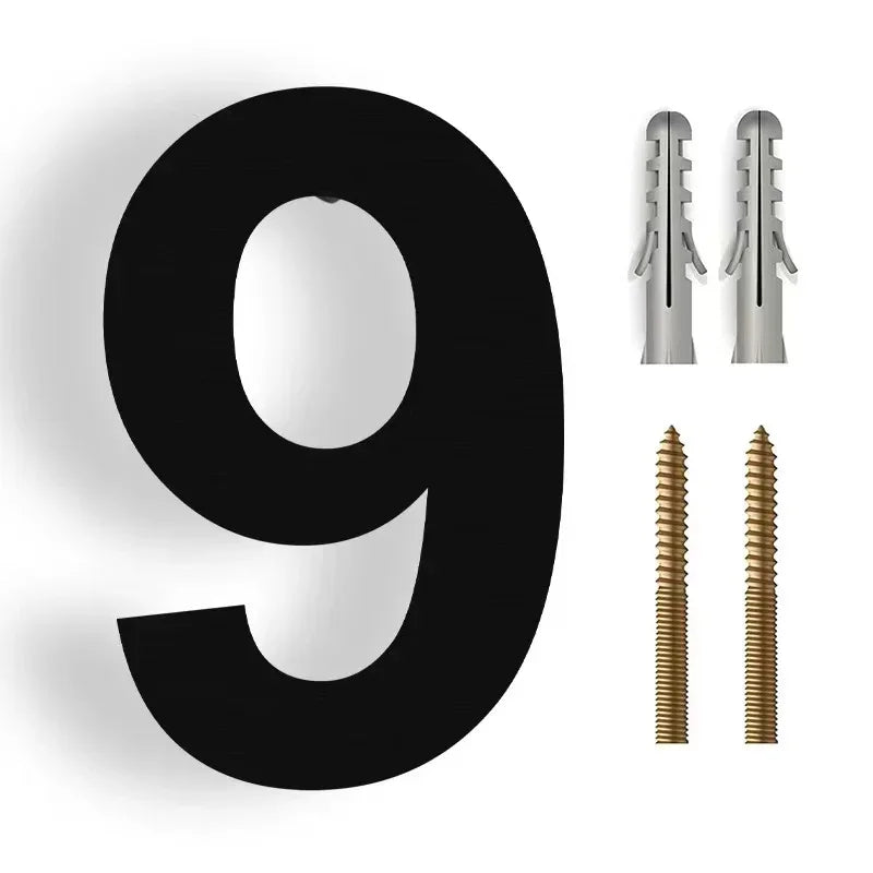 3D Floating House Number Modern Stainless Steel Outdoor Weather Resistant Wall Mount Address Sign for Front Door Entrance Home Office | Thomler