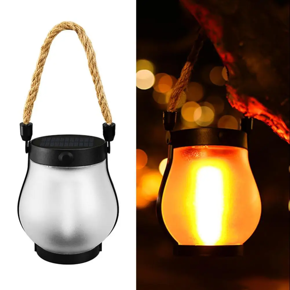 Flickering Flame Solar LED Garden Lantern – Outdoor Patio Torch Light for Yard, Deck & Walkway Ambiance | Thomler
