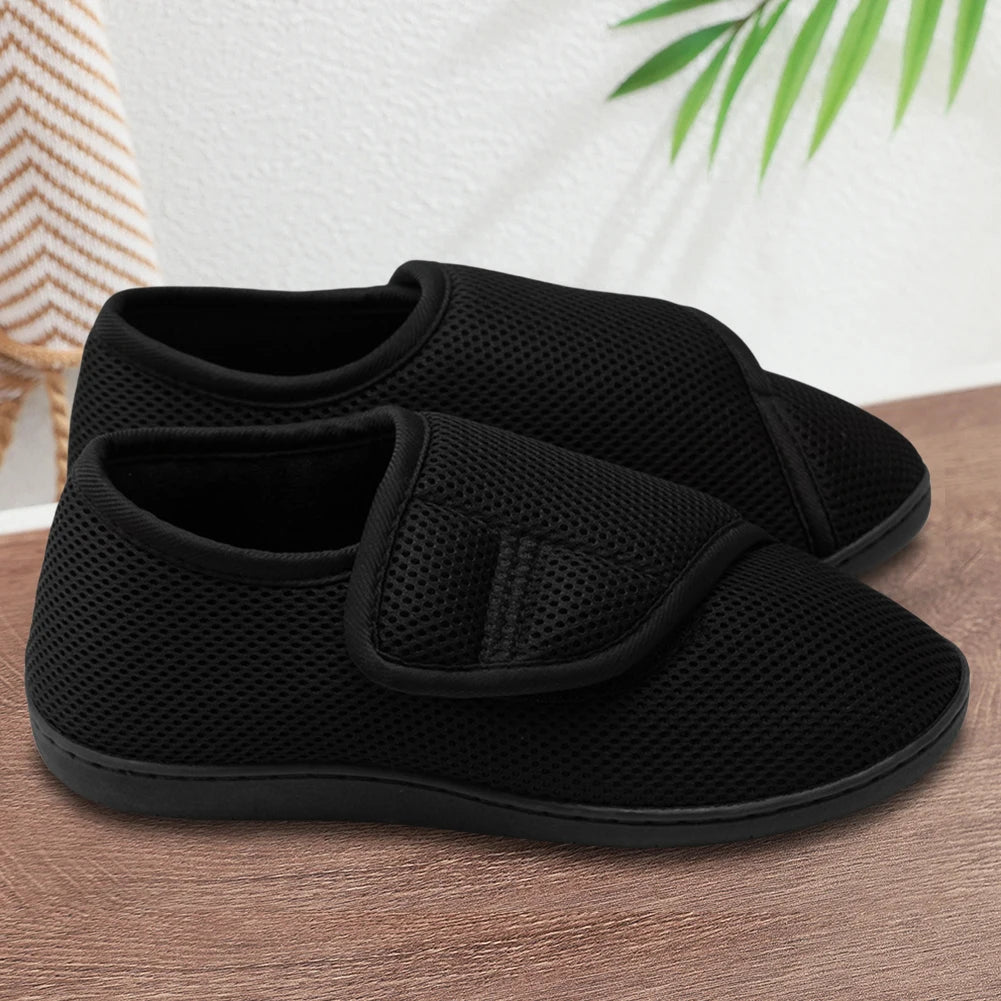 Adjustable Wide-Width Comfort Sneakers for Swollen Feet – Breathable Slip-On Walking Shoes with Hook-and-Loop Closure | Thomler