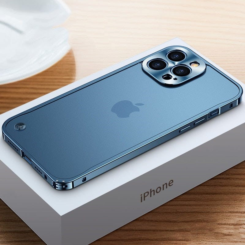 Aircraft-Grade Aluminum iPhone Case Precision-Milled Snap-On Protection for Apple Smartphones Slim Lightweight Metal Bumper Shell | Thomler