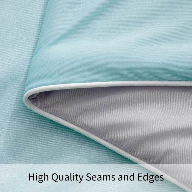 Cooling Blanket Ice Silk 150.0 x 200.0 cm Green Summer Bed Quilt Breathable Moisture Wicking Reversible Bedding | Thomler