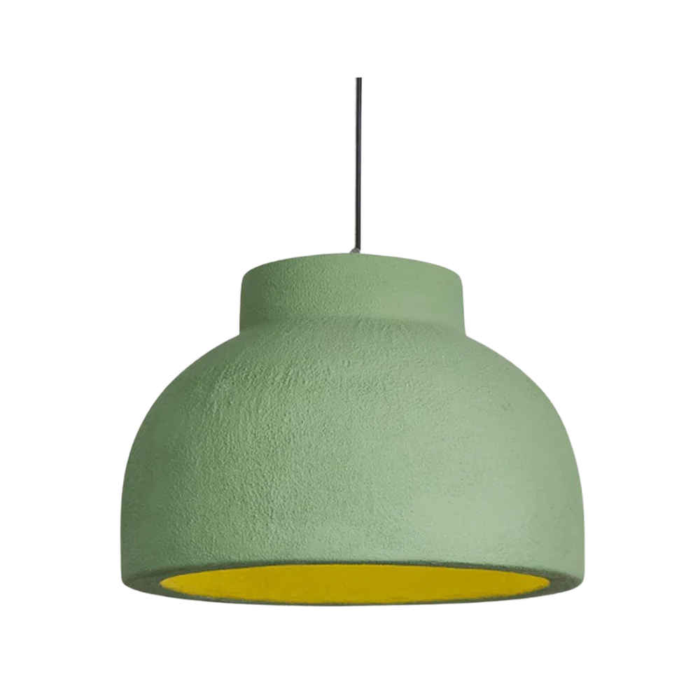 Pendant Light Polystyrene Dome 15.4 in White Dining Room Kitchen Island Hanging Ceiling Lamp Minimalist Nordic Wabi Sabi | Thomler