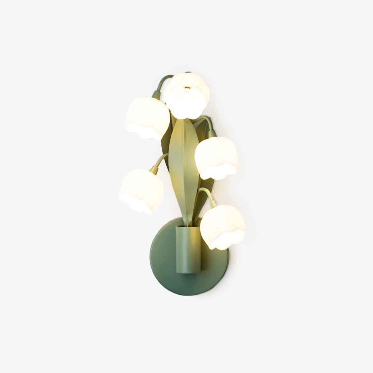 Wall Lamp Metal G4 7.3 in Green Orchid Leaves Bedroom Living Room Decorative Light Three-Color Changing | Thomler